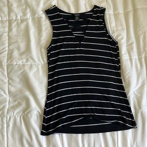 Black and White Striped Tank Top